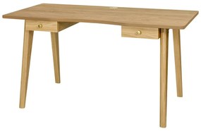 Íróasztal tölgyfa dekorral 70x140 cm Nice – Woodman