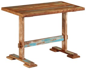 Tömör újrahasznosított fa étkezőasztal 110x55x78 cm
