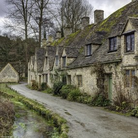 Poszter 20x20cm Régi házikó Biburyben, Assaf Frank