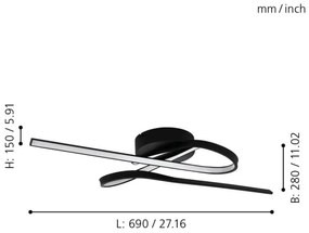 Eglo 99323 - LED Mennyezeti lámpa SELVINA LED/21W/230V