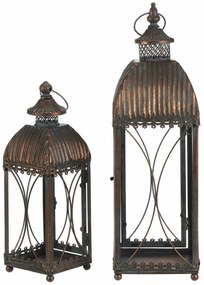 Romance fém lámpáskészlet, 2 db, réz