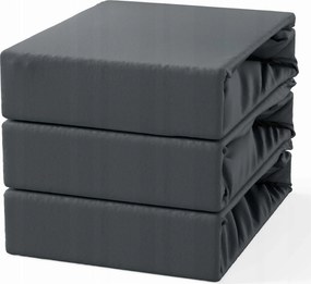 Gumis lepedő 200x220 Frottír szürke grafit.