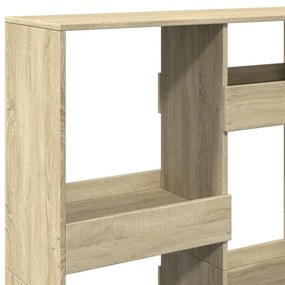 sonoma tölgy színű szerelt fa térelválasztó 100 x 33 x 135 cm
