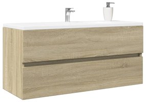 Sonoma tölgy szerelt fa fürdőszobai mosdószekrény 100x38,5x45cm