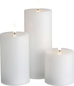 NORDIC LIGHT LED gyertya távirányítóval, fehér 3 darab
