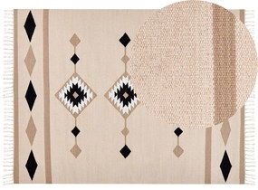 Színes kilim pamutszőnyeg 160 x 230 cm BERDIK Beliani
