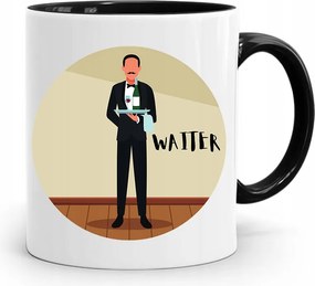 Pincérnek Bögre Fekete Waiter Ajándék fényképes nyomtatással