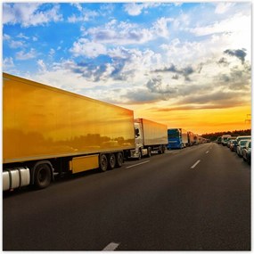 Poszterek 100x100 Parafa autópálya Stau