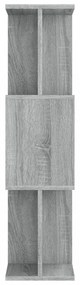 szürke sonoma színű fa könyvszekrény/térelválasztó 80x24x96 cm