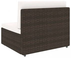 8 részes barna polyrattan kerti ülőgarnitúra párnákkal