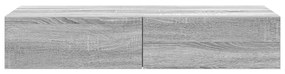 Falipolc fiókokkal szürke sonoma 100x36x19 cm műszaki fa