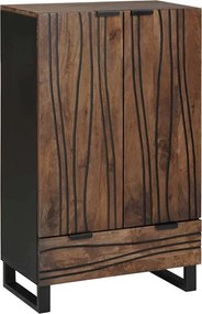 vidaXL Magas Szekrény fiókkal Barna 60 x 33 x 100 cm tömör mangófa