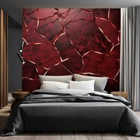 Gario Fotótapéta Vörös repedezett kő Anyag: Vlies, Méret: 300 x 210 cm