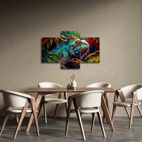 Kép - Színes leguán (90x60 cm)