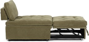 Rozkládací křeslo, zelená, látka, ASB-C3410 GRN2