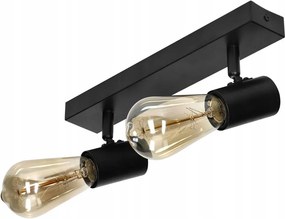 Rio Sp 2, fali-mennyezeti lámpatest, E27 max. 2x60W, IP20, fekete