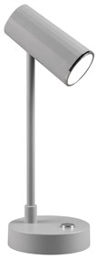 Világosszürke LED szabályozható asztali lámpa (magasság 28 cm) Lenny – Trio