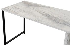 Íróasztal Twin Study Desk - Freesia Marble, Fekete