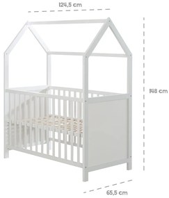 Fehér babaágy 60x120 cm – Roba