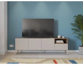 Krémszínű TV-állvány 180x55 cm Cailin – Marckeric