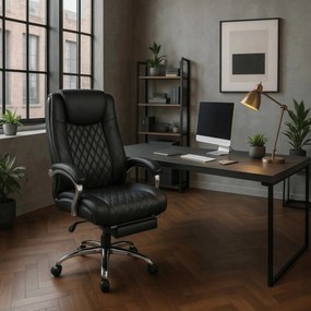 Forgószék masszírozó funkcióval, fűthető funkcióval, fekete színben. GIORGIO