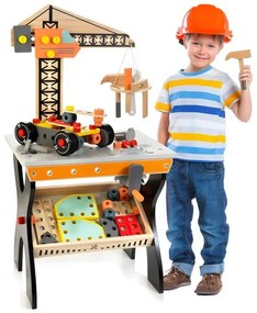 ECOTOYS Fa műhely gyerekeknek - szerszámos asztal