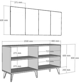 Isil White and Gold szekrény
