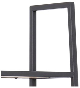 Fekete-natúr színű polcos állvány tölgyfa dekorral 77x175 cm Seaford – Actona