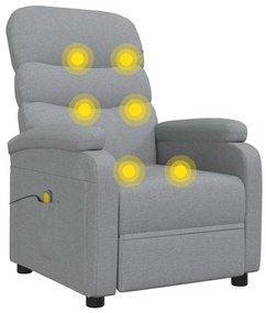 Világosszürke szövet masszázsfotel