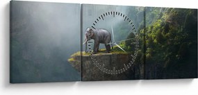 Kép - Az elefánt a Taj Mahal tetején (órával) (90x30 cm)