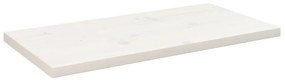 fehér tömör fenyőfa téglalap alakú asztallap 80 x 40 x 2,5 cm
