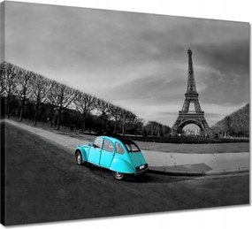 Vászonkép 50x40 Eiffel-torony Türkiz