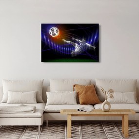 A kép egy futballista egy ugrás (90x60 cm)