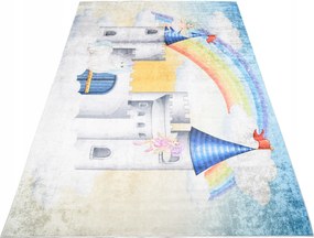 Gyerek Szőnyeg 160x230 Szivárvány kastély égbolt