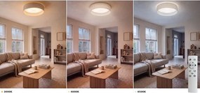 Brilagi-LED dimmelhető lámpa VELVET SM. VARI 24W/230V 3000-6500K átm. 45 cm krémszínű + távirányító