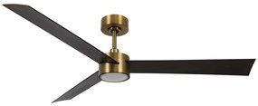 Lucci air 21610549- LED Dimmelhető ventilátor CLIMATE 12W/230V wenge/arany + távirányító