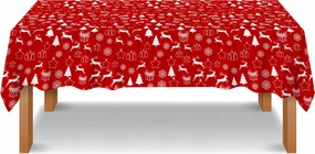 Abrosz Foltálló 140X240 Karácsonyi Piros Rénszarvas