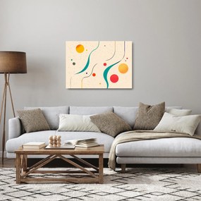 Üveg kép - Minimalista színes illusztráció (70x50 cm)