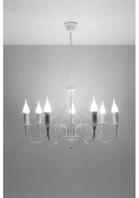 Csillár láncon MINERWA 7 7xE14/40W/230V fehér