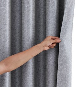 4Home Stripe sőtétítő függöny szürke, 150 x 250 cm