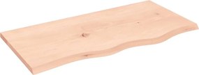 vidaXL kezeletlen tömör tölgyfa fali polc 80x40x2 cm