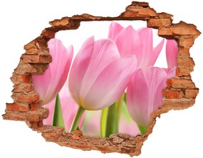 Fali matrica lyuk a falban Rózsaszín tulipánok nd-c-76775867