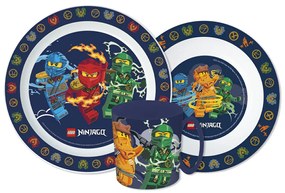 Lego Ninjago Elemental étkészlet, micro műanyag szett bögrével 390 ml