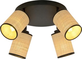 Emibig modern skandináv spot lámpa yoga barna fekete emi1151/4prem