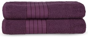 Borvörös frottír pamut fürdőlepedő szett 2 db-os 70x140 cm – Good Morning