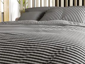 Krepp ágynemű ARLENA BLEND fekete szállodai zsebbel Ágyneműhuzat mérete: 70 x 90 cm | 140 x 200 cm