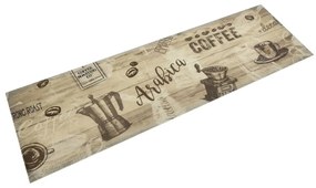 barna kávémintás mosható bársony konyhaszőnyeg 45x150 cm