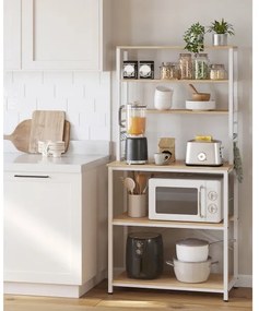 MARGE konyhai polcos állvány, barna/fehér