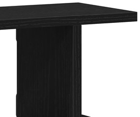 2 db fekete tölgy szerelt fa fali polcok 90x18x20 cm