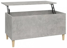 betonszürke szerelt fa dohányzóasztal 90x44,5x45 cm